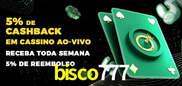 Promoções do cassino ao Vivo bisco777